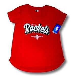 NBA Women's Houston Rockets New Era V-Neck Tee